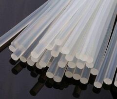 MK0442 Mum Silikon Çubuk Şeffaf İnce 7.3x300mm KG Ambalaj