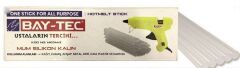 MK0443 Mum Silikon Çubuk Şeffaf Kalın 11.3x300mm KG Ambalaj