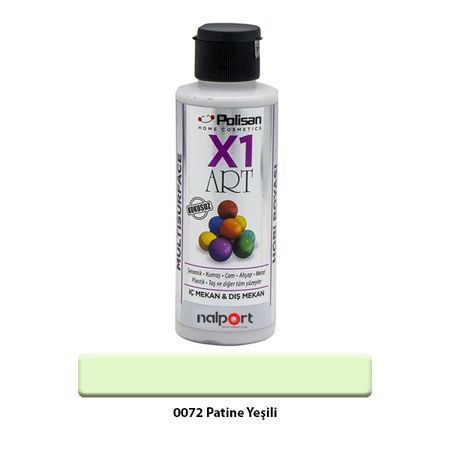 Polisan X1 Art Multisurface Hobi Boyası Patine Yeşili 120 Ml.
