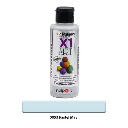 Polisan X1 Art Multisurface Hobi Boyası Pastel Mavi 120 Ml.