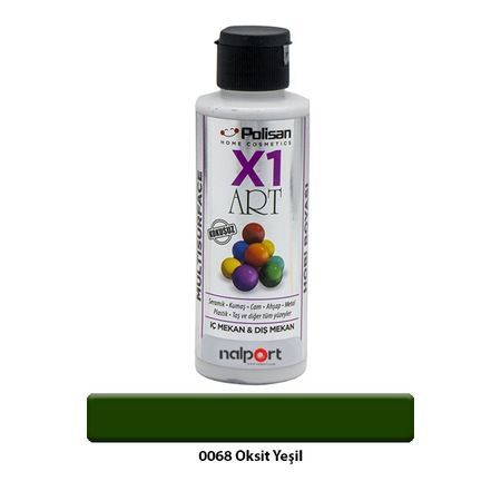 Polisan X1 Art Multisurface Hobi Boyası Oksit Yeşil 120 Ml.