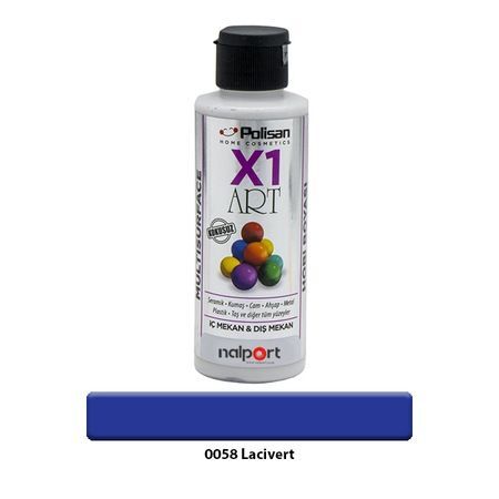 Polisan X1 Art Multisurface Hobi Boyası Lacivert 120 Ml.