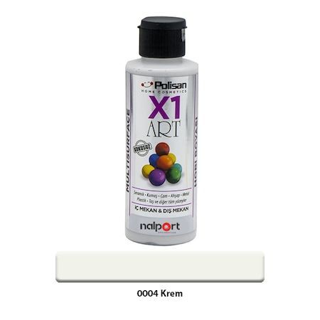 Polisan X1 Art Multisurface Hobi Boyası Krem 120 Ml.