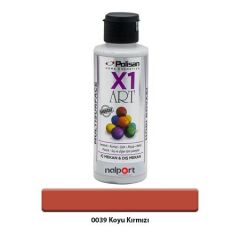 Polisan X1 Art Multisurface Hobi Boyası Koyu Kırmızı 120 Ml.
