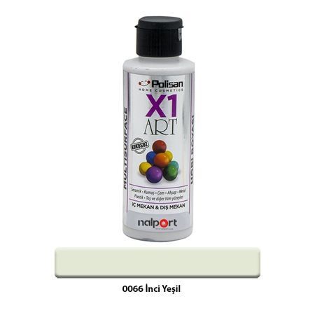 Polisan X1 Art Multisurface Hobi Boyası Inci Yeşil 120 Ml.