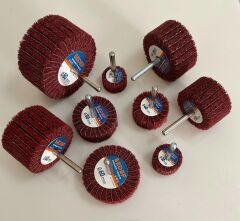 40X20mm, 1 9/16'x3/4' inches abrasive non woven combi mop wheel with 1/4 shank 10 pcs pack