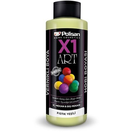 Polisan X1 Art Multisurface Hobi Boyası Fıstık Yeşili 120 ML