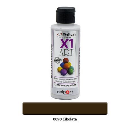 Polisan X1 Art Multisurface Hobi Boyası Çikolata 120 Ml.
