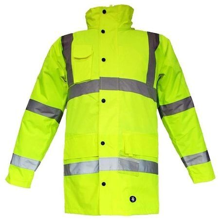 Junıor Jn1011 Waterproof Fosforlu Oxford Parka Sarı Xxl Beden