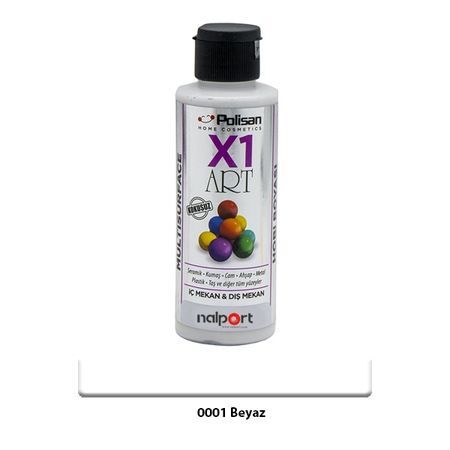 Polisan X1 Art Multisurface Hobi Boyası Beyaz 120 Ml.
