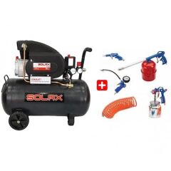 Solax Fl 50 Yağlı Kompresor 50 Lt 8 Bar 2 Hp + 5'Li Aksesuar Set