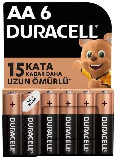 Duracell Pil Basic AA Alkalin Kalem 6'lı