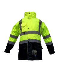 JUNIOR JN1003 (L) 5+1 İçi Çıkmalı Oxford Fosforlu Parka