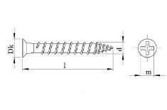 Sunta Vidası 3,5mm x25mm 1 PAKET 1000 ADET 3,5x25mm