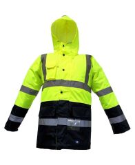 JUNIOR JN1013 3XL SARI- LACİVERT WATERPROOF FOSFORLU OXFORD PARKA